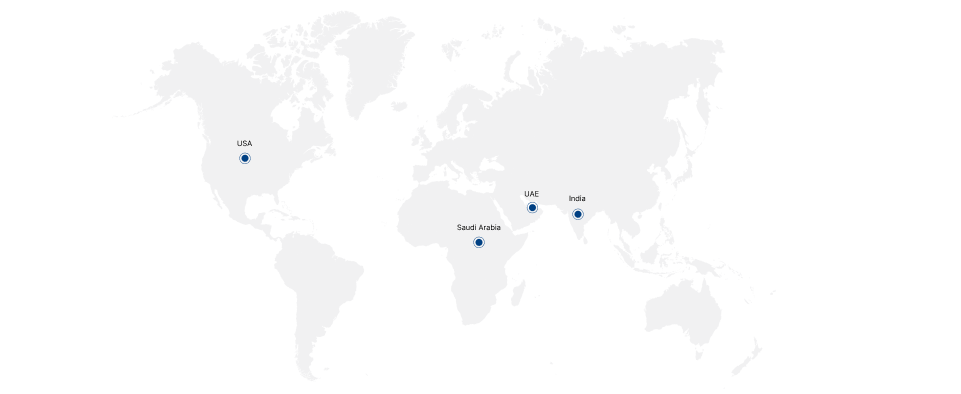 World Map showing global locations